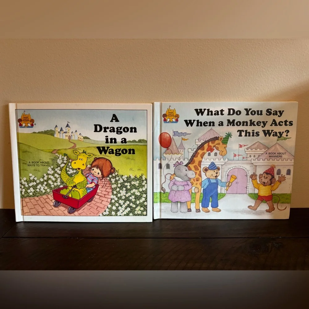 Vintage - Magic Castle Readers Set - A Dragon in a Wagon & What Do You See?